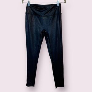 All Worthy Faux Leather Black Leggings Size Small